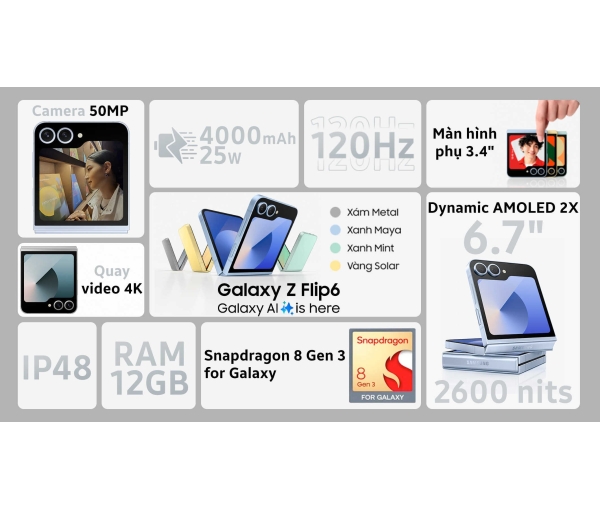Samsung Galaxy Z Flip 6 New 256GB
